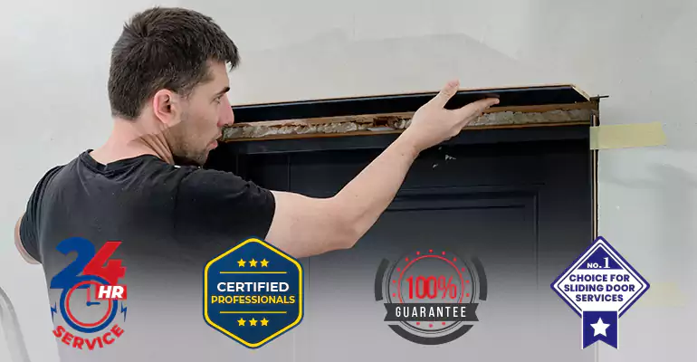 Wood Door Crack and Hole Repair in Miami Springs